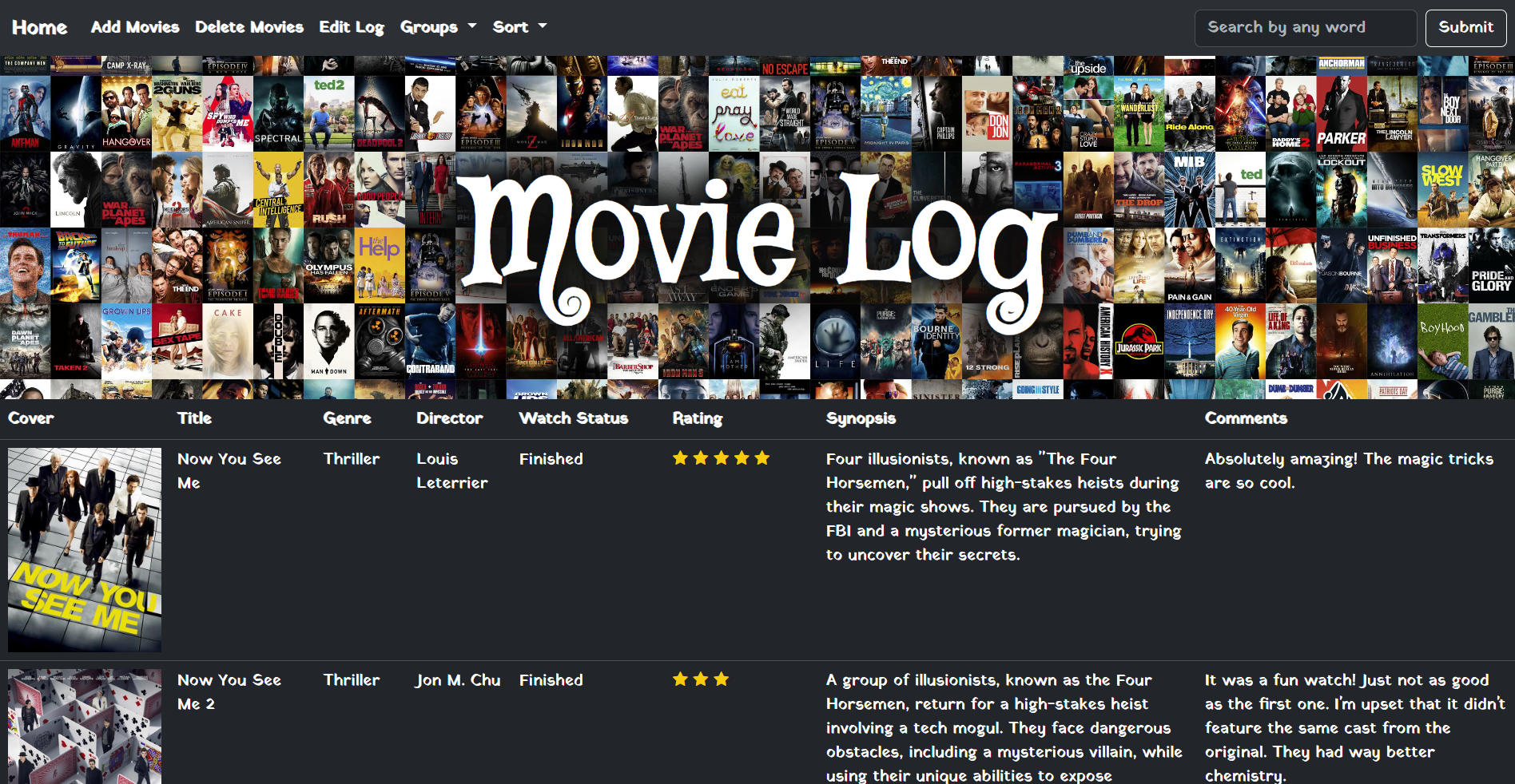 Movie Log Project