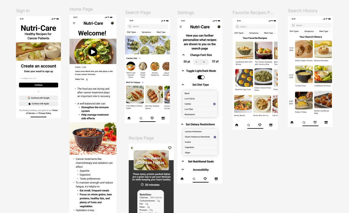 NutricareFigmaPrototypes